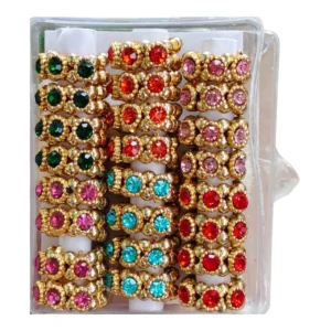 Handmade Multicolor Diamond Kundan Kada for Laddu Gopal Ji (Pair)